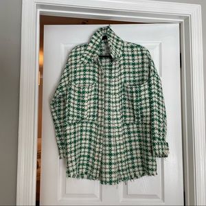 Zara Textured Plaid Shacket